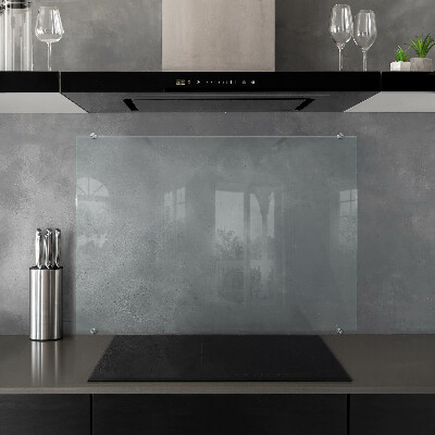 Glass splashback transparent