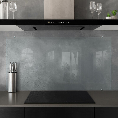 Glass splashback transparent