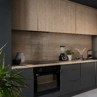 Glass splashback transparent