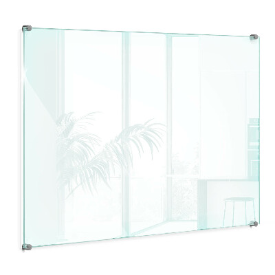 Glass splashback transparent