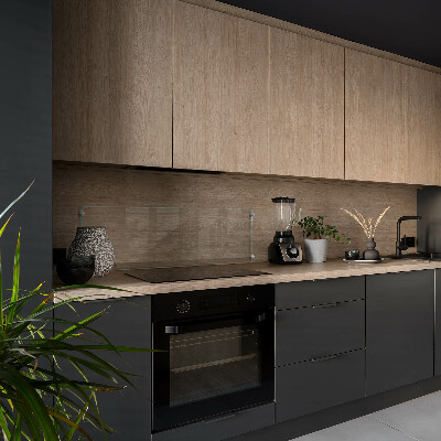 Glass splashback transparent