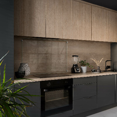 Glass splashback transparent