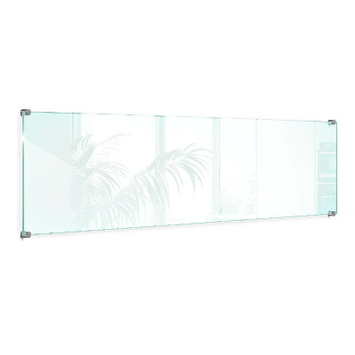 Glass splashback transparent
