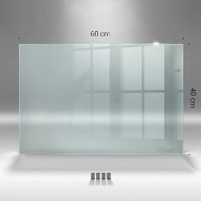 Glass splashback transparent