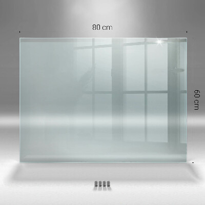 Glass splashback transparent