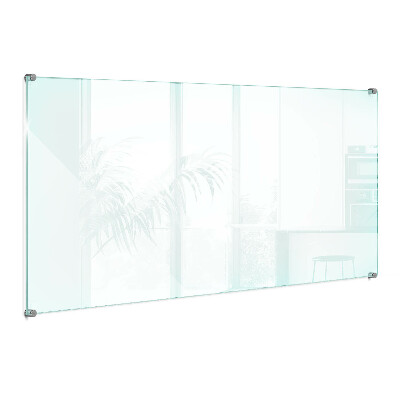 Glass splashback transparent