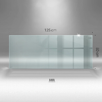 Glass splashback transparent