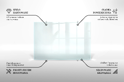 Glass splashback transparent