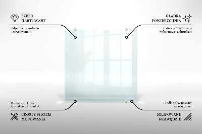 Glass splashback transparent