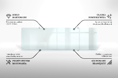 Glass splashback transparent