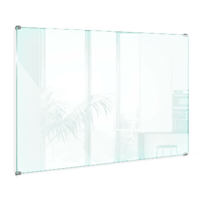 Glass splashback transparent