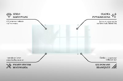 Glass splashback transparent