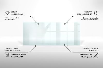 Glass splashback transparent