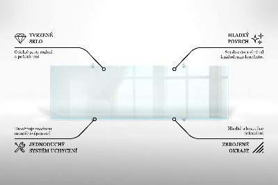 Glass splashback transparent