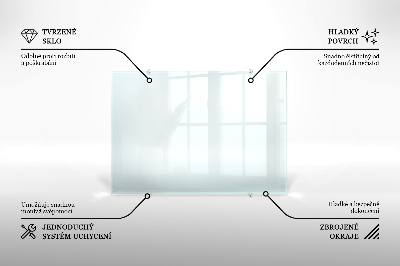 Glass splashback transparent