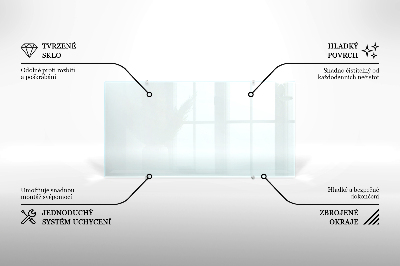 Glass splashback transparent