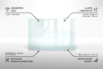Glass splashback transparent