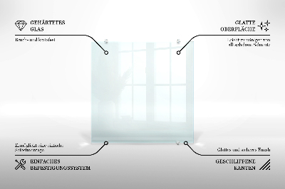 Glass splashback transparent