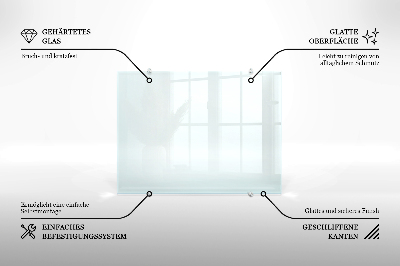 Glass splashback transparent