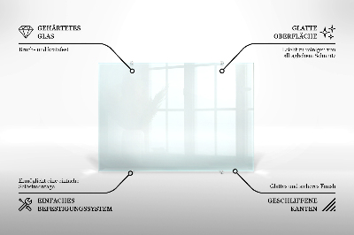 Glass splashback transparent
