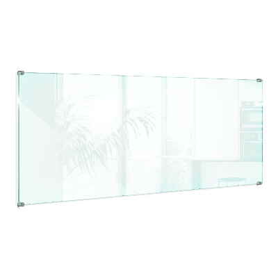 Glass splashback transparent