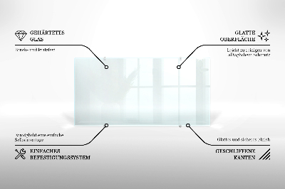 Glass splashback transparent