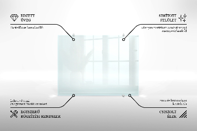 Glass splashback transparent