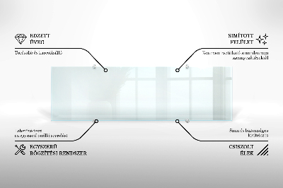 Glass splashback transparent