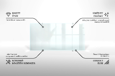 Glass splashback transparent
