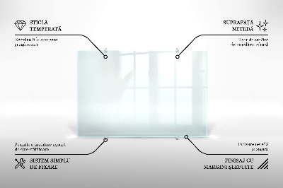 Glass splashback transparent