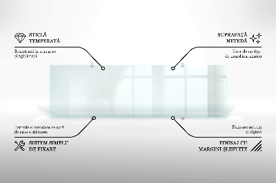 Glass splashback transparent