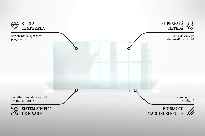 Glass splashback transparent