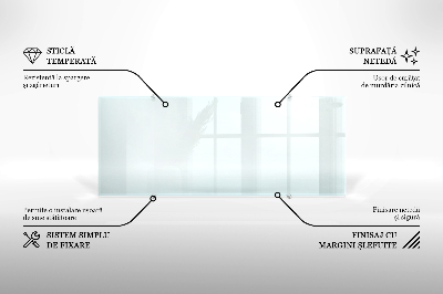 Glass splashback transparent