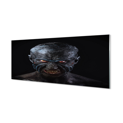 Kitchen Splashback A character awful bald with red eyes