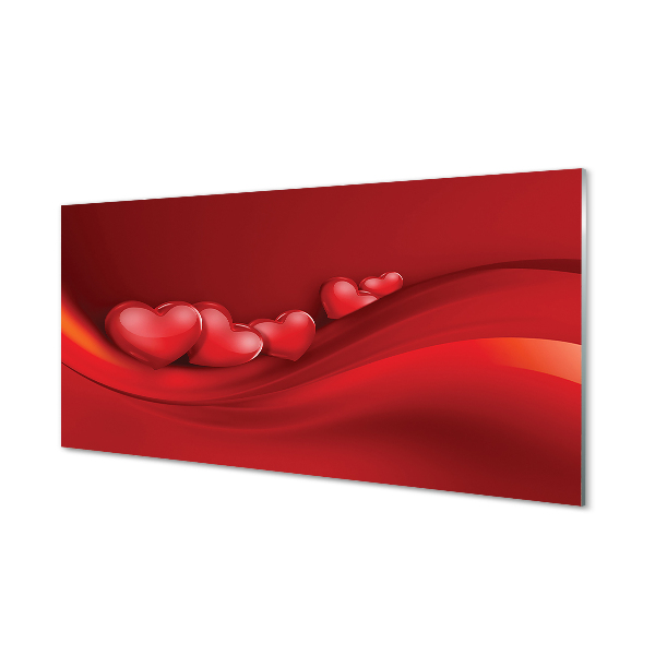 Kitchen Splashback Background red heart