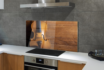 Kitchen Splashback violin wood