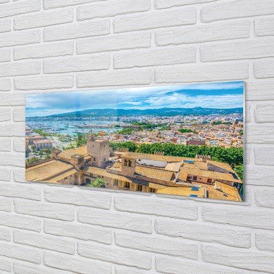 Kitchen Splashback Spanish seaside town harbor