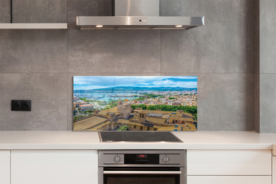 Kitchen Splashback Spanish seaside town harbor