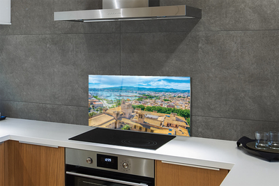 Kitchen Splashback Spanish seaside town harbor