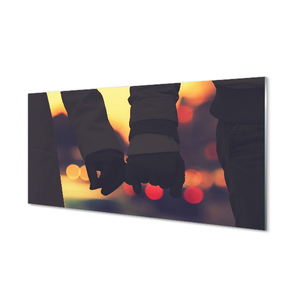 Kitchen Splashback People hands lights
