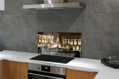 Kitchen Splashback Rome Fountain Square night