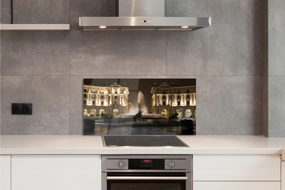 Kitchen Splashback Rome Fountain Square night