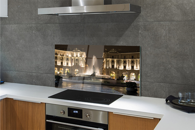 Kitchen Splashback Rome Fountain Square night