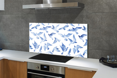 Kitchen Splashback painted birds