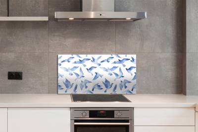 Kitchen Splashback painted birds
