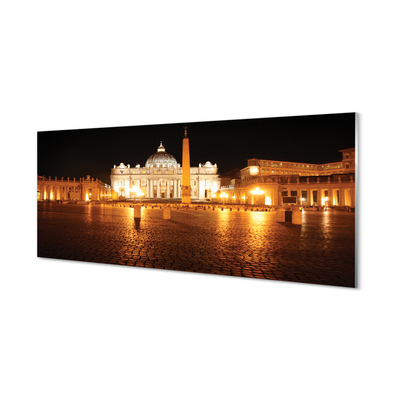 Kitchen Splashback Rome Basilica Square night