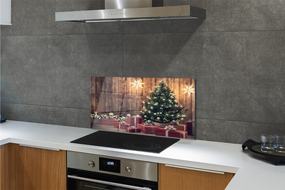 Kitchen Splashback Christmas tree decorations card