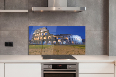 Kitchen Splashback Sunset Rome Colosseum