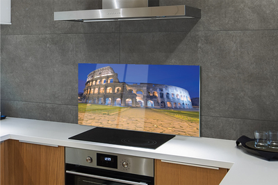 Kitchen Splashback Sunset Rome Colosseum