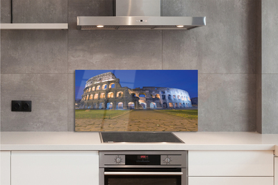 Kitchen Splashback Sunset Rome Colosseum